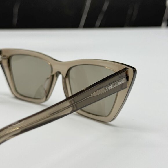 NEW SL276 MICA 043 SAINT LAURENT WOMEN BROWN SQUARE SL 276 MICA 043 SUNGLASSES - Picture 6 of 10